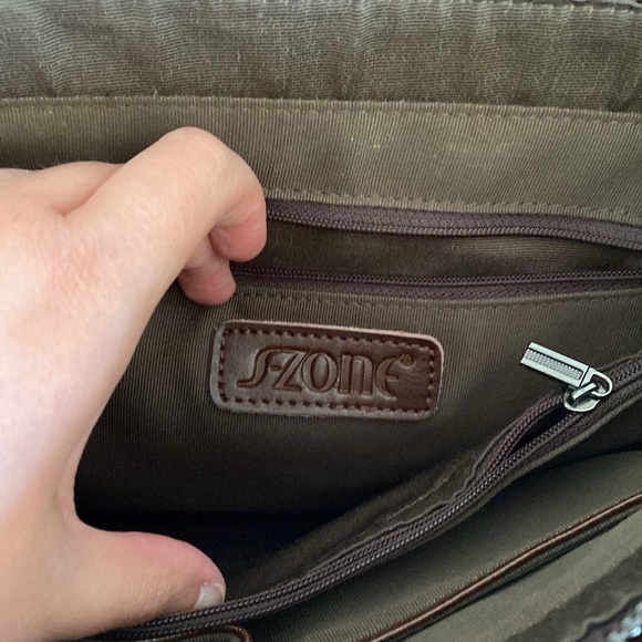 S-ZONE dark brown leather backpack - Picture 6 of 8